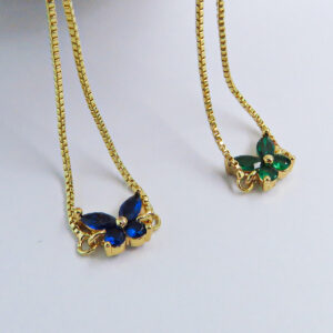Pulsera regulable mariposa azul
